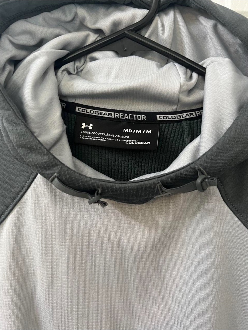 Under Armour ColdGear Reactor Men's Gray Hooded Performance Shirt